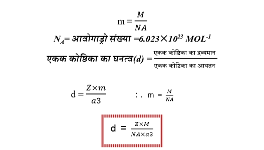 एकक कोष्ठिका का घनत्व